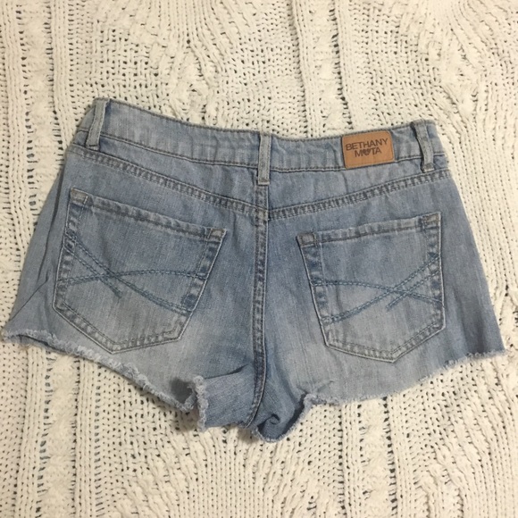 High Rise Ripped Jean Shorts - Picture 2 of 5